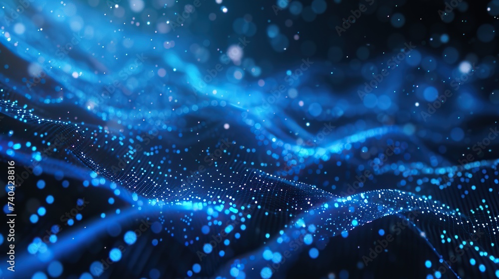 Beautiful blue digital background, digitalization and artificial intelligence concept. Beautiful blue digital background, digitalization and artificial intelligence concept.