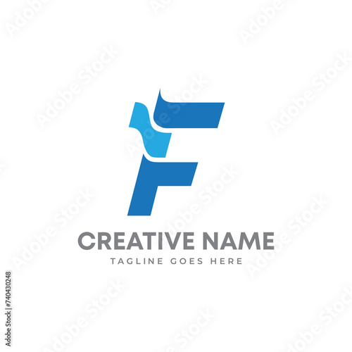 Free Download Abstract letter F logo design - GFXLoad