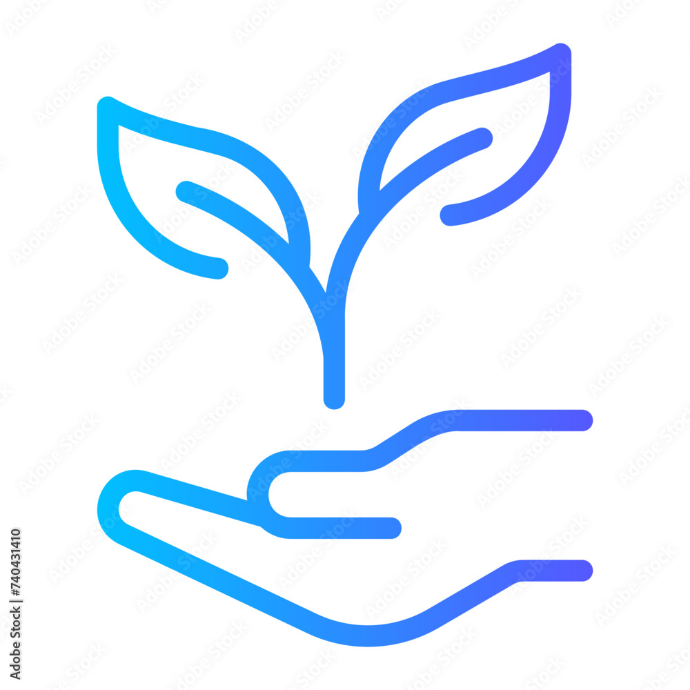 Obraz premium growth gradient icon