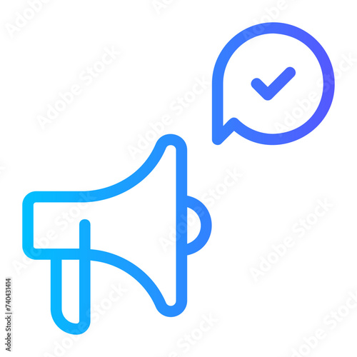 ethical marketing gradient icon