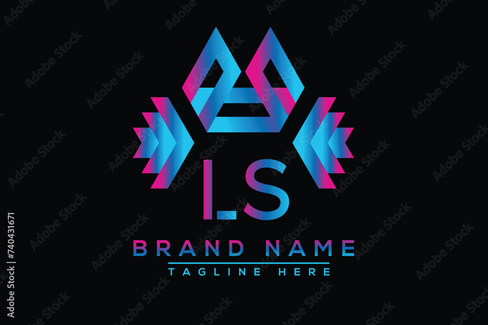 Blue LS letter logo design. Vector logo design for business. Blue LS letter logo design. Vector logo design for business.