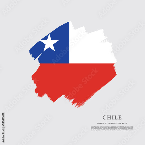 Free Download Flag of Chile, brush stroke background - GFXLoad