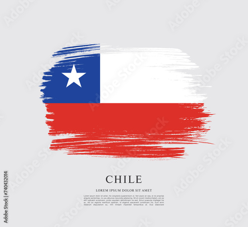 Flag of Chile, brush stroke background Free Download Flag of Chile, brush stroke background - GFXLoad