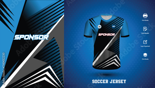Vector vector soccer jersey design for sublimation or sports tshirt design for cricket football
