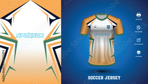 Vector vector soccer jersey design for sublimation or sports tshirt design for cricket football
