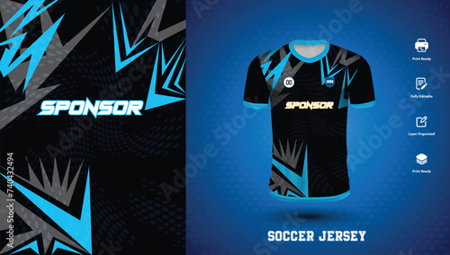 Vector vector soccer jersey design for sublimation or sports tshirt design for cricket football

