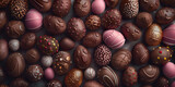  Chocolate candy balls, close up traditional chocolate box to special moment professional advertising food photography.