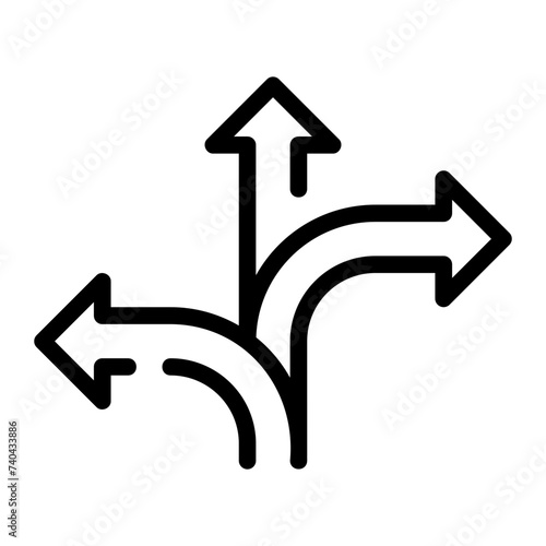 decision making line icon