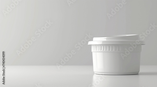 White blank plastic container.