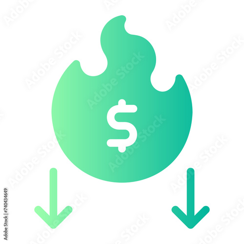 deflation gradient icon