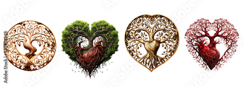 tree of life in a heart clipart photo