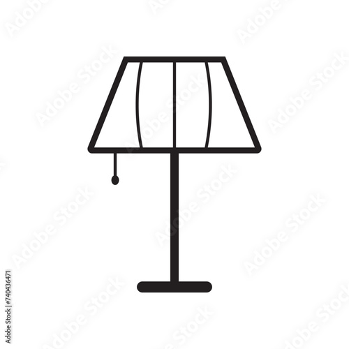 bedroom lamp icon