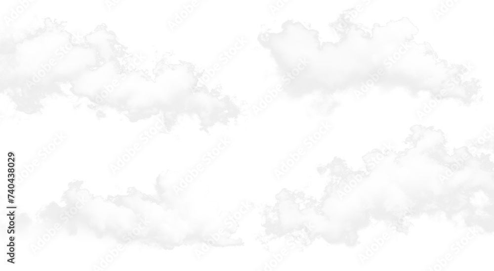 cloud set of realistic isolated cloud on the transparent background.