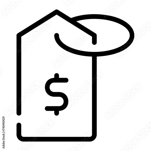 price tag line icon