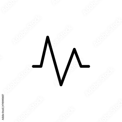 heart beat icon , pulse icon sign - audio sound radio wave icons