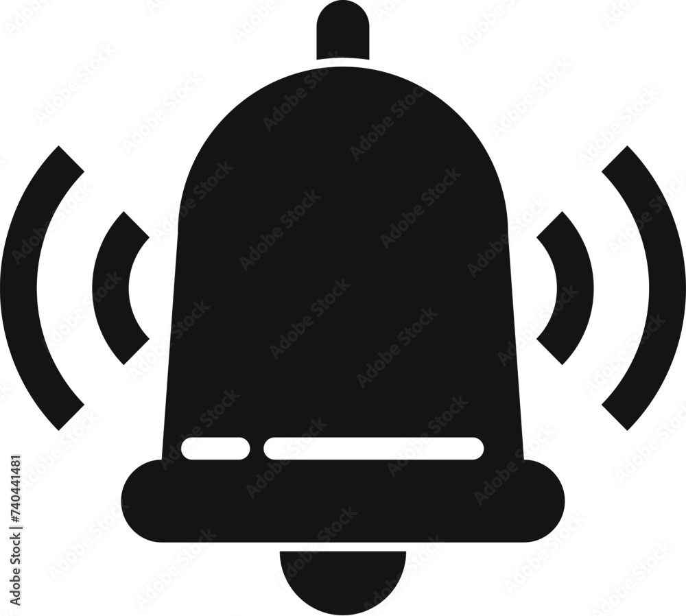 Alarm ringer bell icon simple vector. Secured coverage. Access gesture Alarm ringer bell icon simple vector. Secured coverage. Access gesture