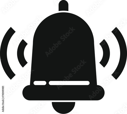 Alarm ringer bell icon simple vector. Secured coverage. Access gesture