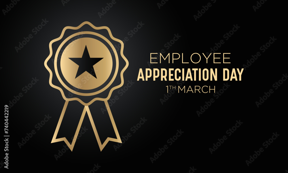 Vector illustration on the theme of National Employee Appreciation Day, First Friday in March. Holiday concept for banner, greeting card, poster and background design. Vector illustration on the theme of National Employee Appreciation Day, First Friday in March. Holiday concept for banner, greeting card, poster and background design.