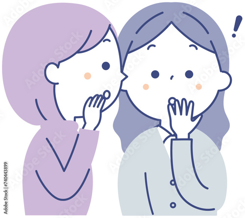 内緒話をする女性