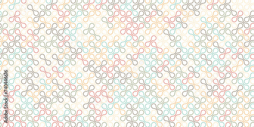 Vector Seamless Colorful Metaball Outline Pattern Background