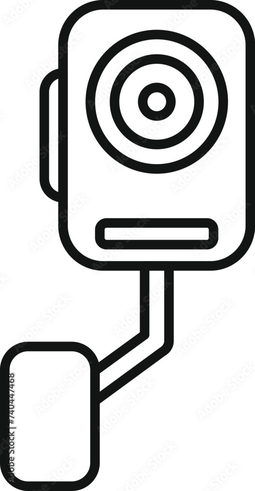 Security outdoor camera icon outline vector. Access gesture. Digital protection Security outdoor camera icon outline vector. Access gesture. Digital protection