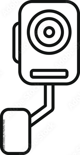 Security outdoor camera icon outline vector. Access gesture. Digital protection