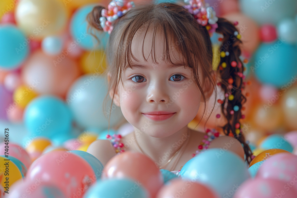 birthday party balloons, colourful balloons background and birthday cake with candles birthday party balloons, colourful balloons background and birthday cake with candles