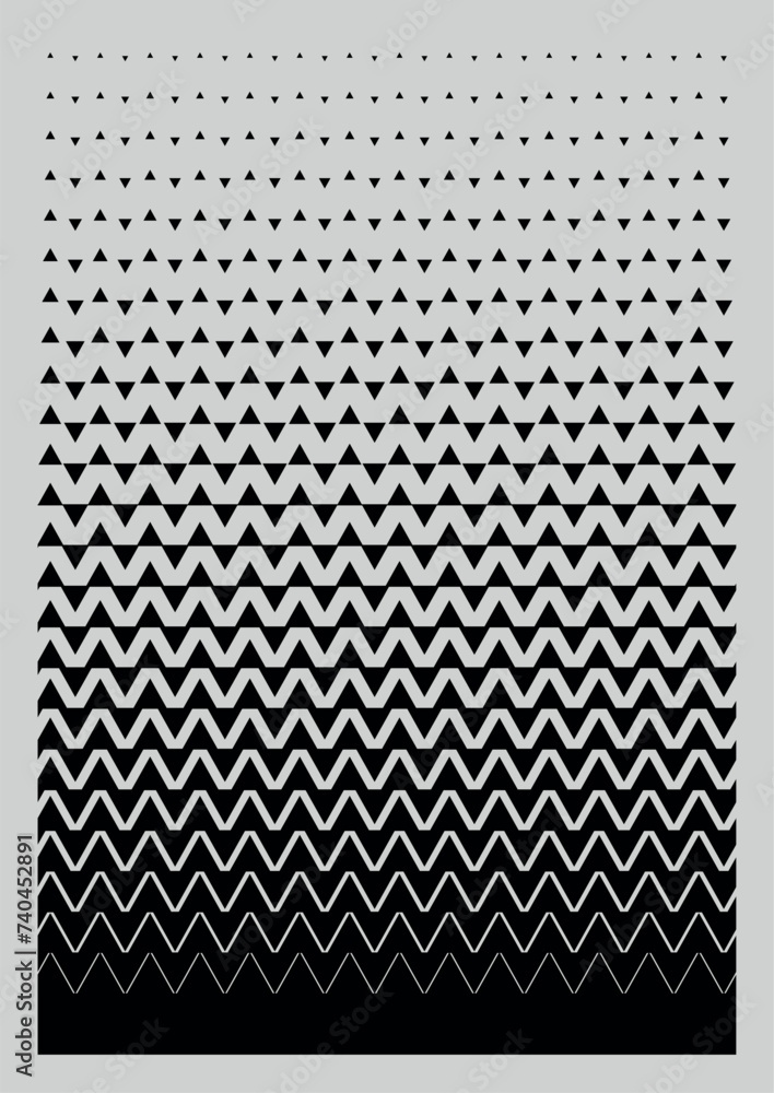 halftone texture pattern banner, triangles texture pattern