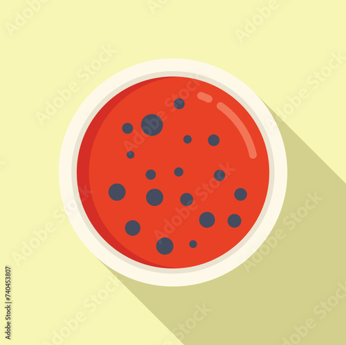 Savory cream soup icon flat vector. Cook meal. Dish food restaurant