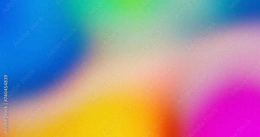 Orange pink blue green abstract grainy poster background vibrant color wave dark noise texture cover header design
