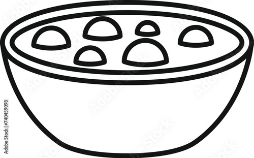 Boiling cream soup icon outline vector. Dinning gastronomy. Cuisine food