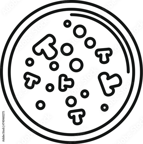 Mushroom cream soup icon outline vector. Lunch supper. Culinary vegetable