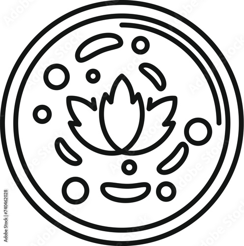 Serving cream soup icon outline vector. Supper lunch. Cuisine serving potage