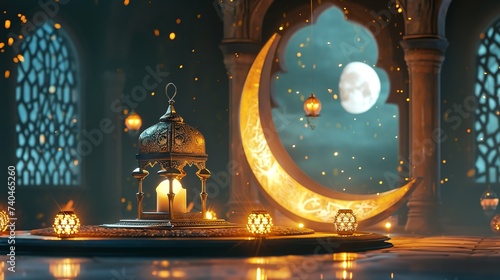 Islamic Ramadan Kareem Display Podium Background