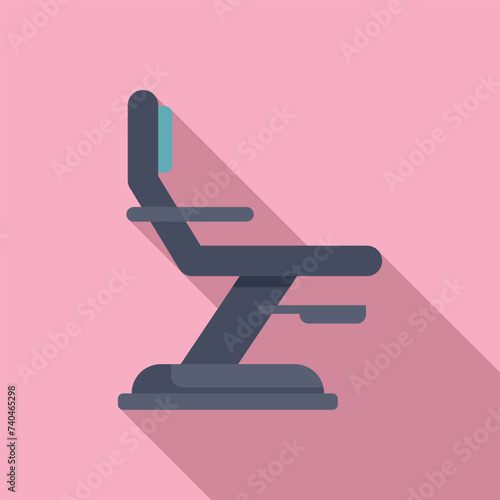 Clinic patient chair icon flat vector. Clinical testing. Inspection procedure