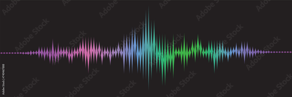 equalizer wave on black background equalizer wave on black background