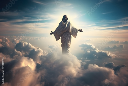 Resurrected Jesus Christ ascending to heaven. © May Thawtar