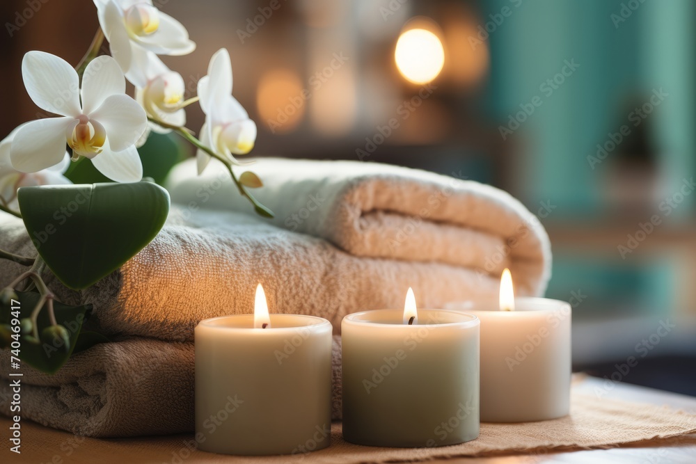Thai spa massage. Spa treatment cosmetic beauty. Therapy aromatherapy for care body women with candles for relax wellness. Healthy lifestyle Thai spa massage. Spa treatment cosmetic beauty. Therapy aromatherapy for care body women with candles for relax wellness. Healthy lifestyle