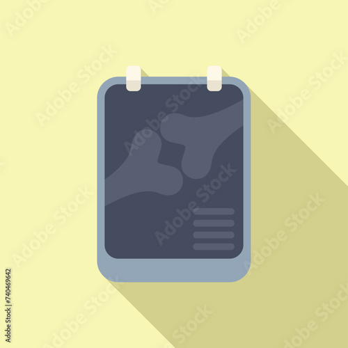 Scan bones patient icon flat vector. Clinical laboratory. Mri resonance machine