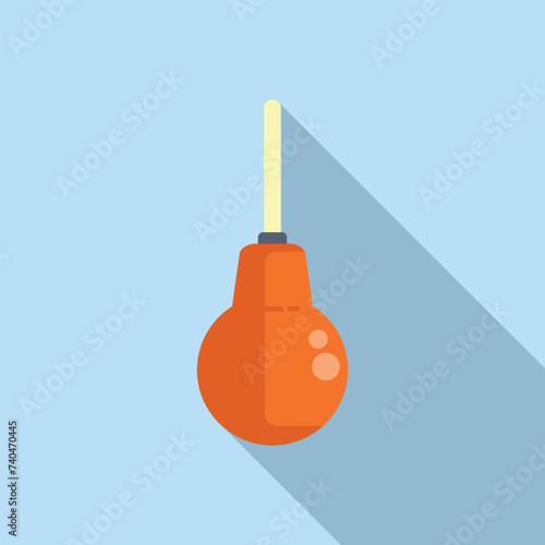 Body clinic pump icon flat vector. General scan. Procedure imaging