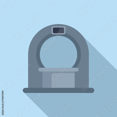 Mri scan device icon flat vector. Clinic patient examination. Procedure diagnosis