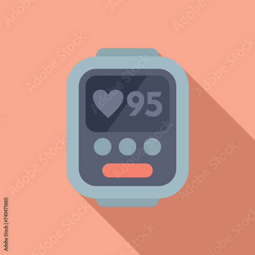Diagnosis smartwatch icon flat vector. Lab machine procedure. Density patient clinic