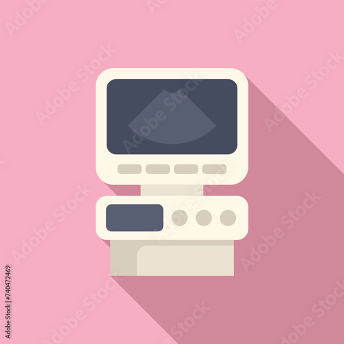 Examination device icon flat vector. Body clinic survey. Patient general analysis