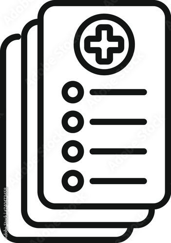 Patient medical board icon outline vector. Medical examination. Clinic general healthcare