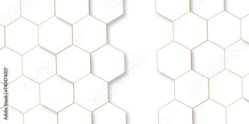 Abstract background with hexagons Abstract hexagon polygonal pattern background vector. seamless bright white abstract honeycomb background. 