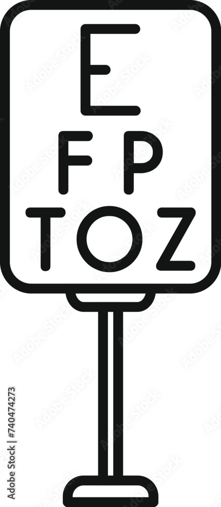 Test eyes patient icon outline vector. General scan mri. Resonance machine testing