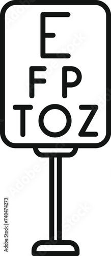 Test eyes patient icon outline vector. General scan mri. Resonance machine testing