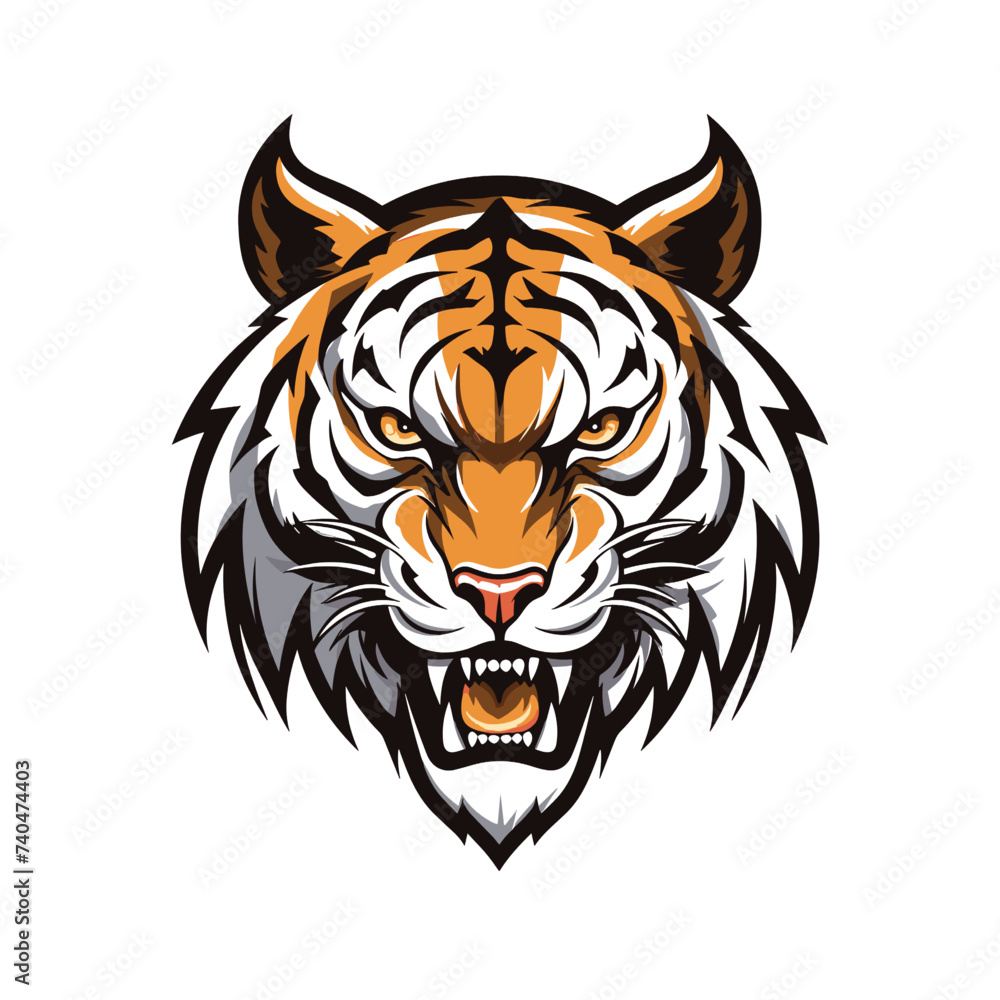 head of tiger animal vector head of tiger animal vector