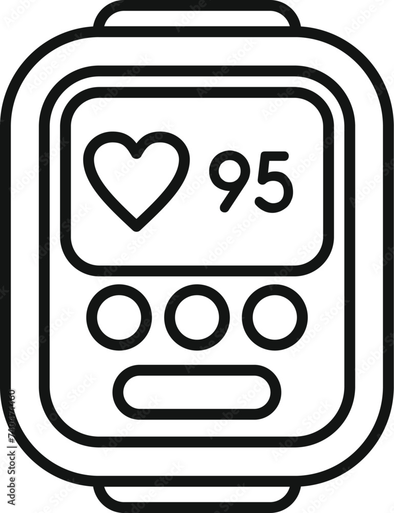 Diagnosis smartwatch icon outline vector. Lab machine procedure. Density patient clinic Diagnosis smartwatch icon outline vector. Lab machine procedure. Density patient clinic