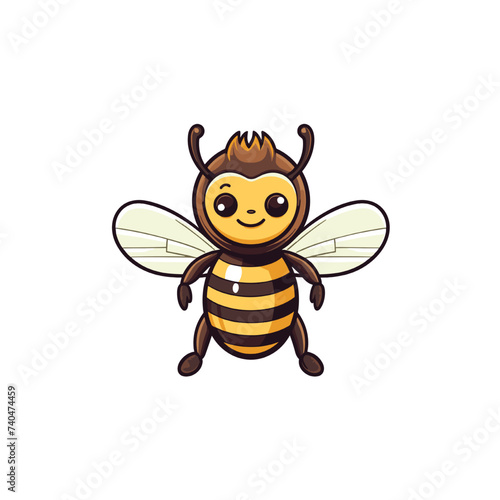 bee and honey character vector 